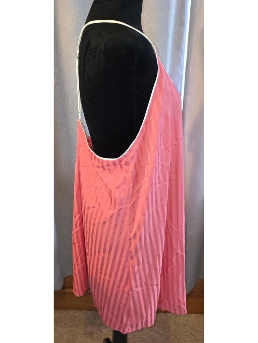 Auden Luxery Collection Shadow Striped Satin Pajama Chemise XXL - BNWT - Picture 2 of 5